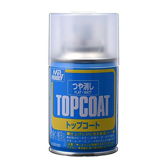 Xác thực！ Bình Xịt Topcoat Bóng Mờ - Sơn Phủ Mr.Hobby Topcoat Flat (Mờ) B503 - Semi Glos B502- Gloss (Bóng) B501 88ml