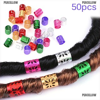 Set 50 vòng khuyên 1cm gắn tóc bện Dreadlock dành cho nam nữ