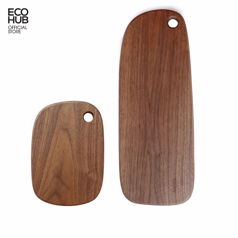 Khay gỗ tự nhiên ECOHUB đựng cà phê thấp cạnh (Wooden Coffee Tray) | EH019