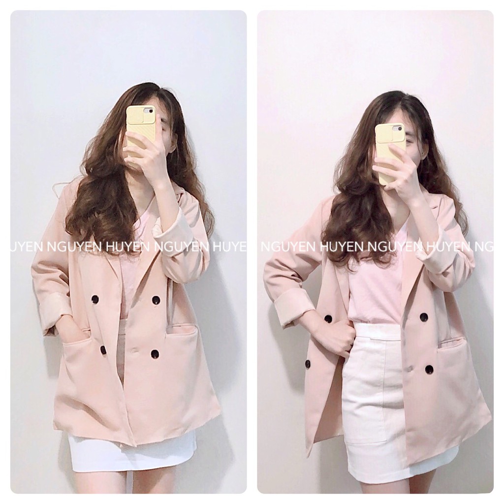 ÁO BLAZER HÀN QUỐC 2 LỚP (ảnh thật/sẵn/) | BigBuy360 - bigbuy360.vn
