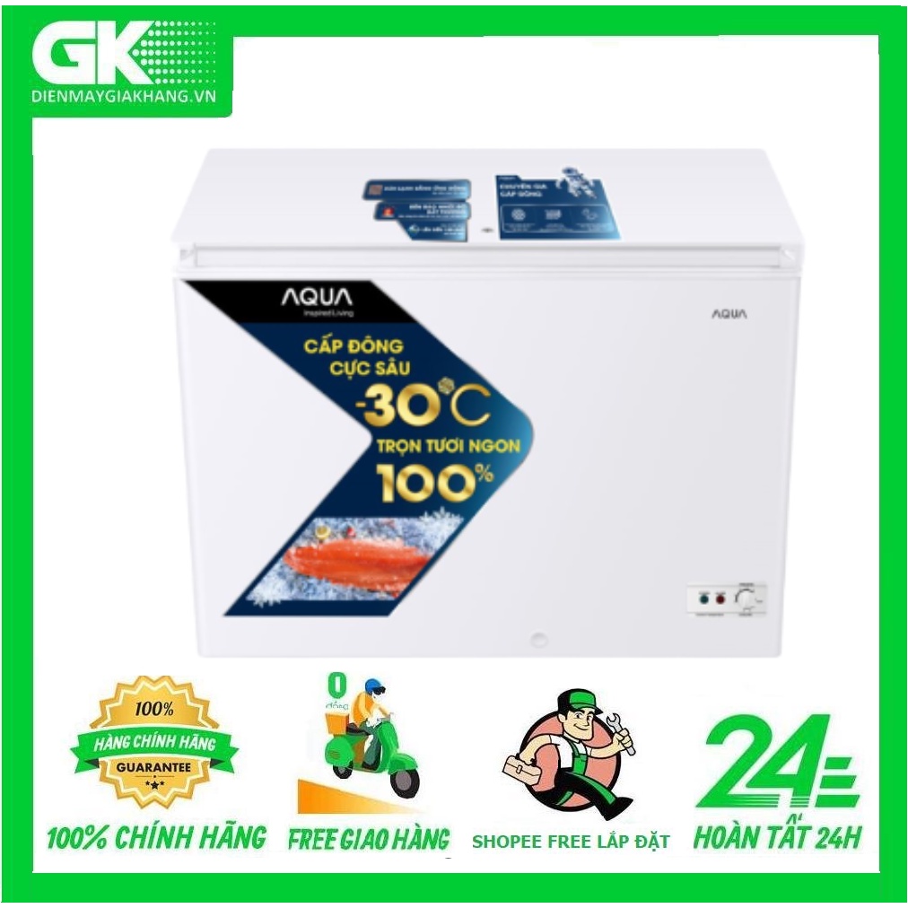 AQF-C3501S ---- MIỄN PHÍ CÔNG LẮP ĐẶT -- Tủ Đông Aqua 251 Lít AQF-C3501S