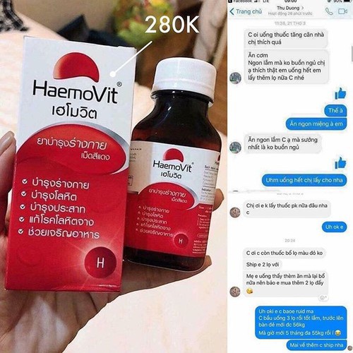Viên uống tăng cân hamovit Thái Lan Chính hãng