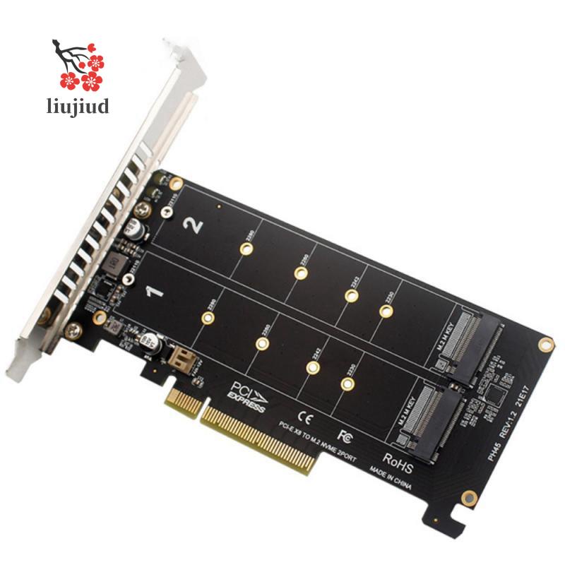Card Mở Rộng PCI-EX8 Dual-Disk NVME M.2 MKEY SSD RAID Array PCI-E