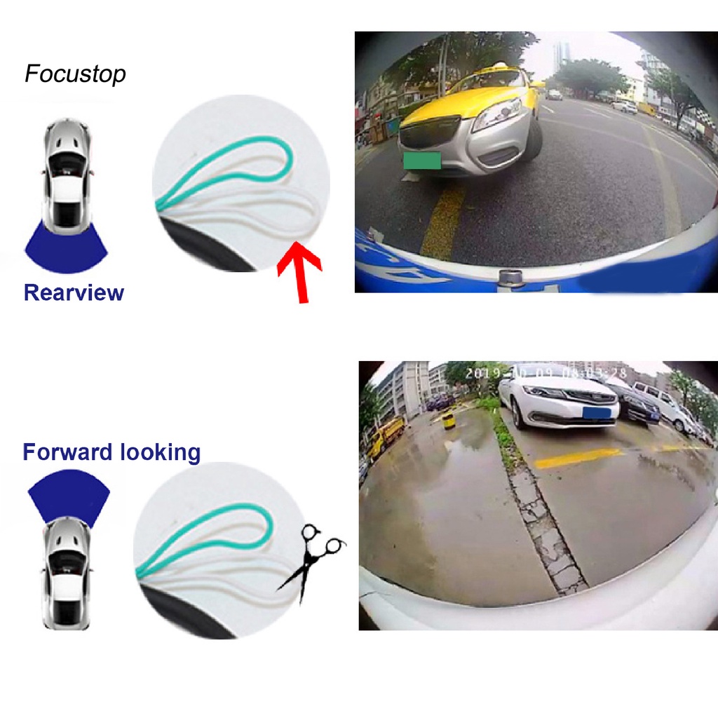 Camera chiếu hậu góc rộng 170 độ có thể điều chỉnh dễ lắp đặt cho xe hơi