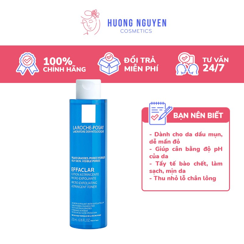 Nước Hoa Hồng La Roche-Posay Effaclar Lotion Astringent 200ml