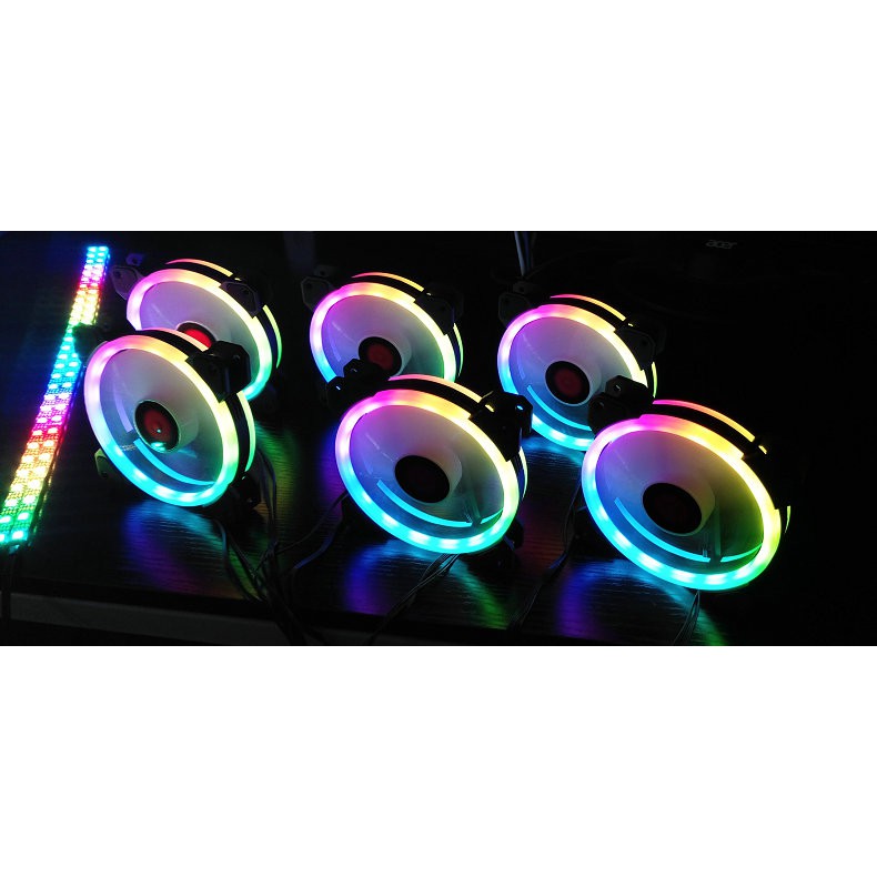 Fan led case Coolmoon Sunshine Led 2 Vòng Riing