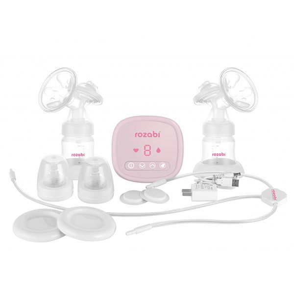 🍼🍵Máy hút sữa điện đôi Rozabi Compact 🍼🎀màn hình hiển thị LCD