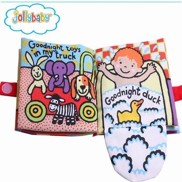 Sách Vải Tương Tác Cho Bé 6 Tháng Chủ Đề Goodnight Baby Jollybaby SV31