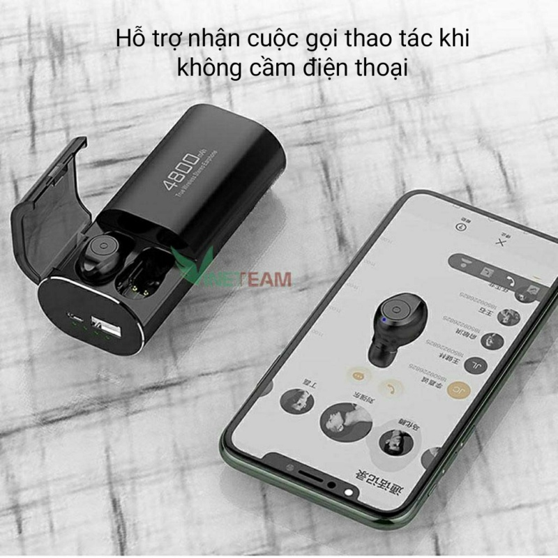 【COD】[ Hàng Xịn ] Tai Nghe Bluetooth Amoi F270 Bản Nút Bấm Chip Cao Cấp Kén Sạc Kiêm Sạc Dự Phòng 4800mah - Tai nghe bluetooth không dây amoi f270, Tai nghe nhét tai không dây, Tai nghe bluetooth pin trâu - Tai nghe buetooth