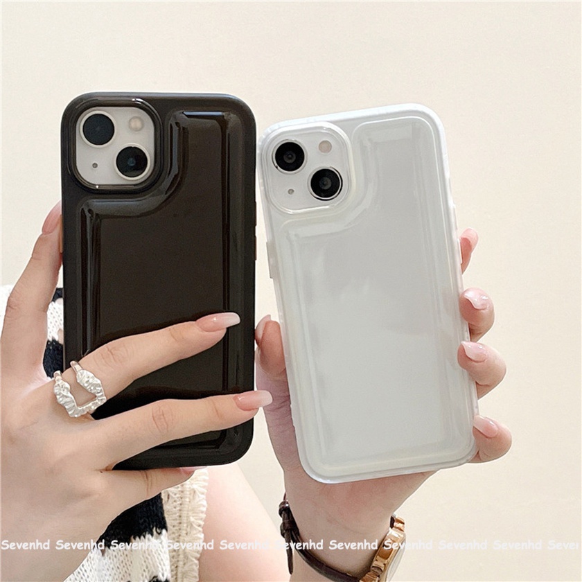 Ốp Điện Thoại TPU Mềm Màu Đơn Chống Sốc Cho iPhone 13 12 11 Pro Max