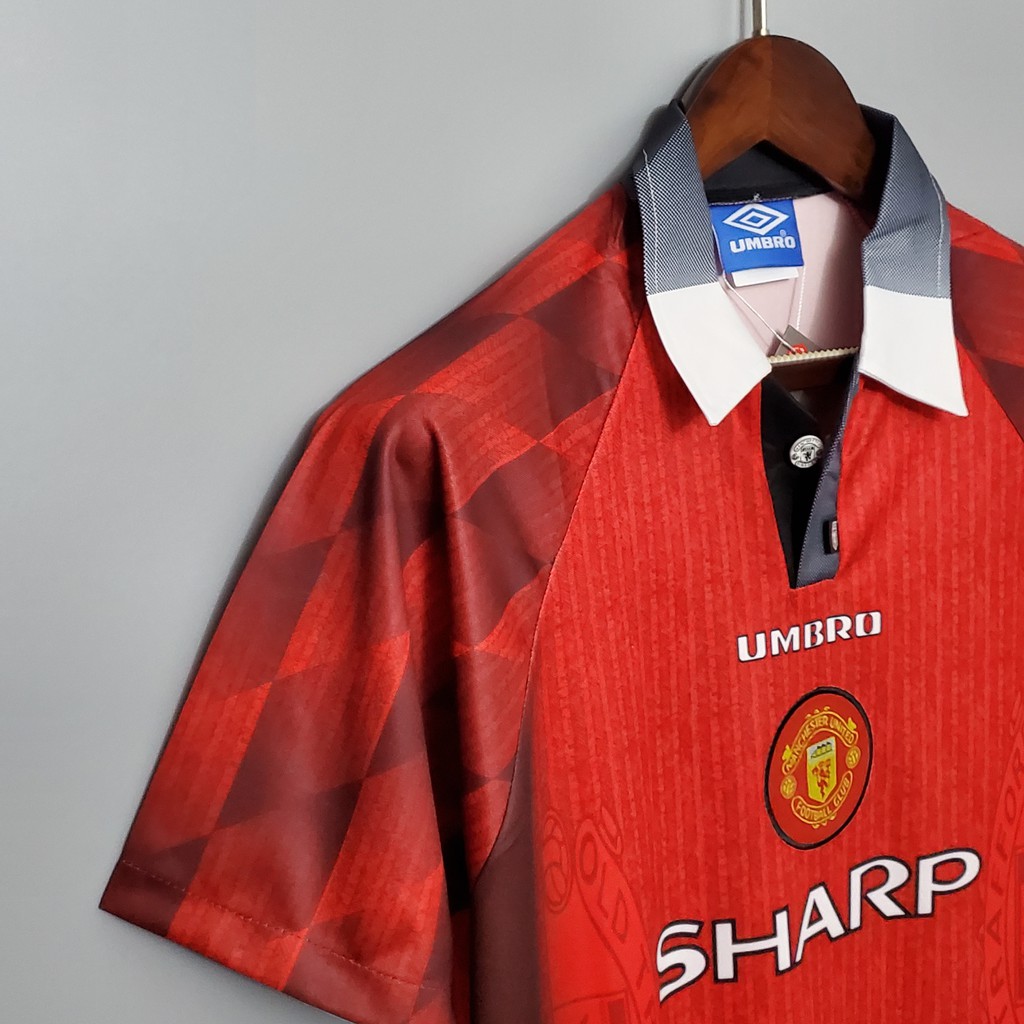 Bộ Quần Áo Bóng Đá Đội Nhà MU 96-97 Kiểu Retro Cá Tính