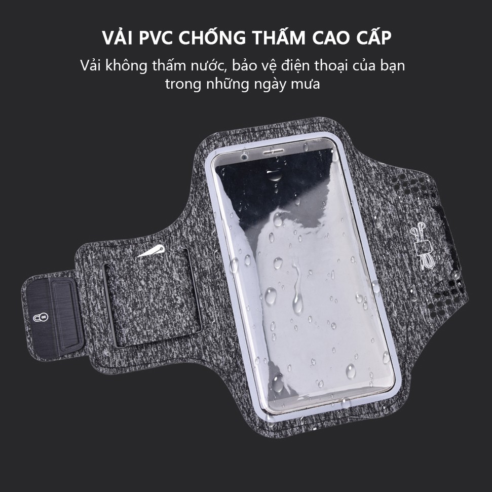 Bao, Túi đựng Điện Thoại tới 6.5 Inch Đeo tay chạy bộ Rhino B101 Kháng nước, chống thấm