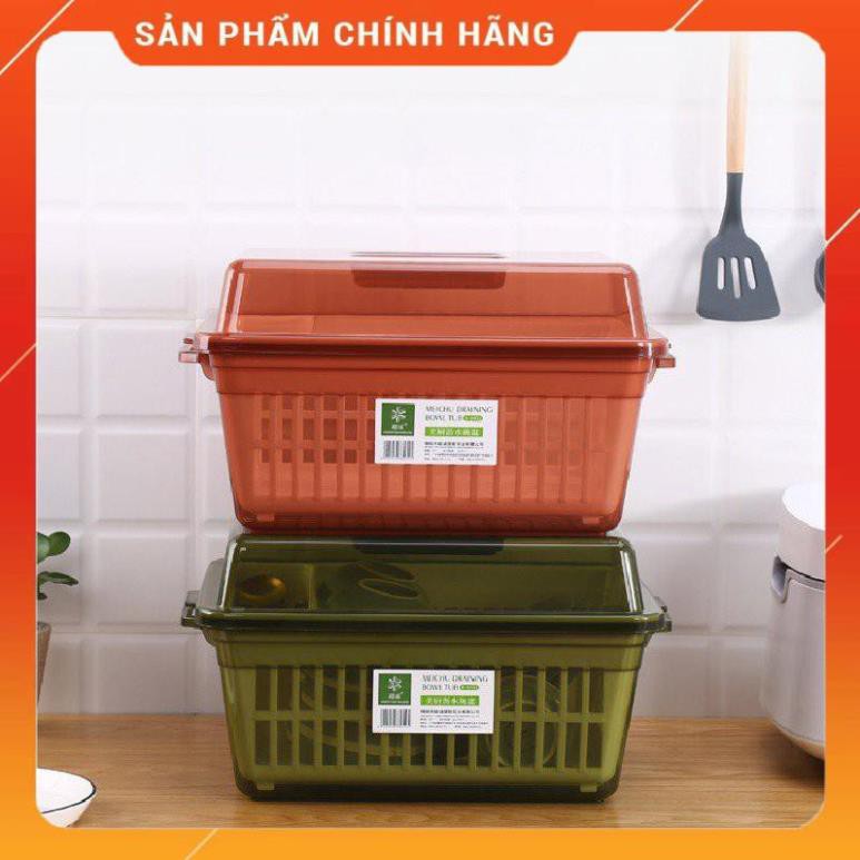 CHÍNH HÃNG -  Tủ đựng chén bát bằng nhựa có nắp đậy cao cấp,Hộp đựng bát đũa 8852