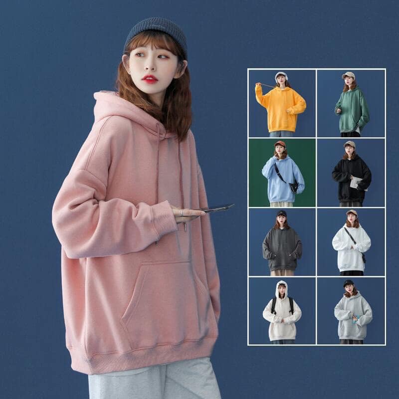 Áo Hoodies Nỉ Bông Dày Dặn Unisex Nam Nữ Phong Cách Trẻ Trung Năng Động Nhiều Màu