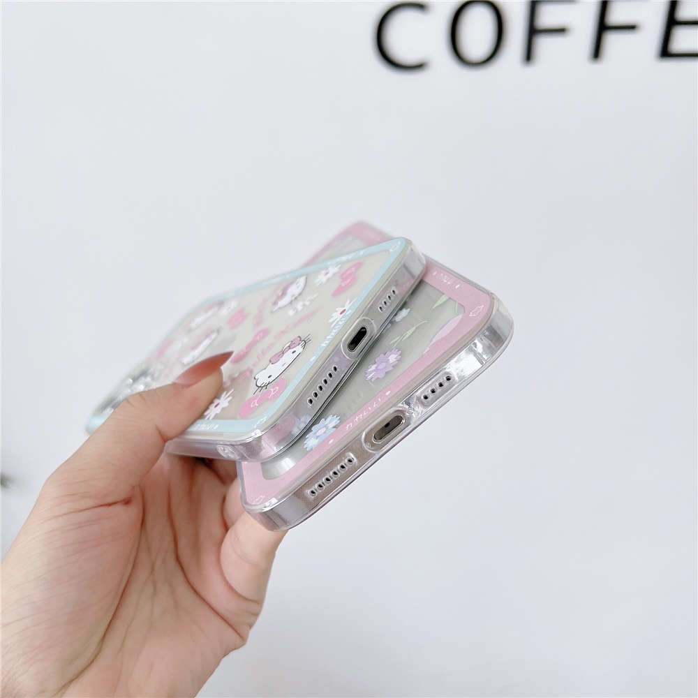 Ốp điện thoại mềm trong suốt hình họa tiết hoa thích hợp cho iPhone 13 12 Pro X XS Max XR 7 6 8