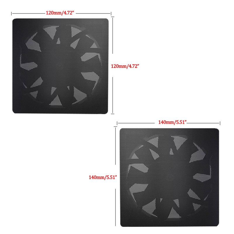 Tấm Lưới Lọc Bằng PVC Từ Tính Chống Bụi 12 / 14cm Dành Cho Quạt Máy Tính