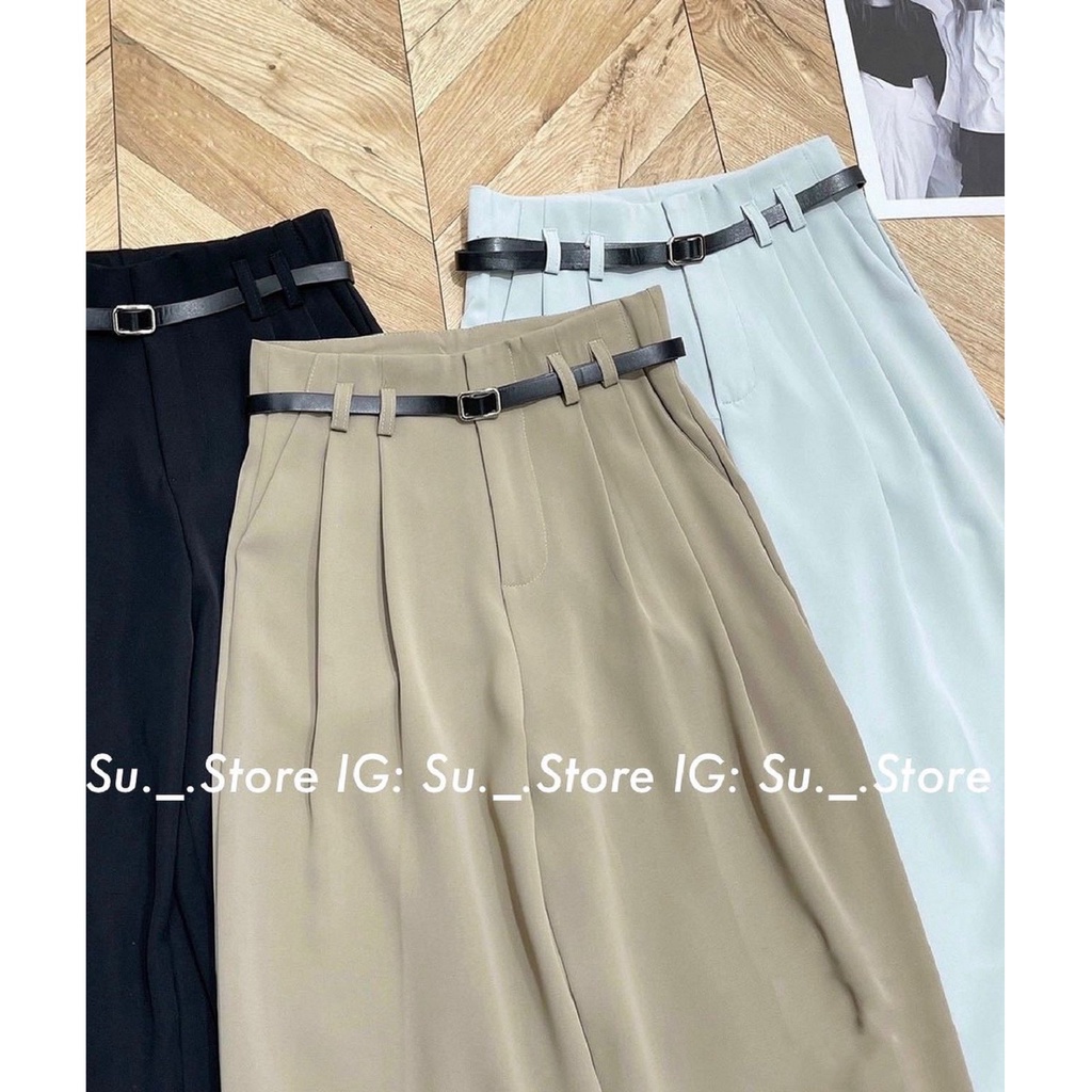 Quần culottes vải kèm đai Q418 SUSTORE