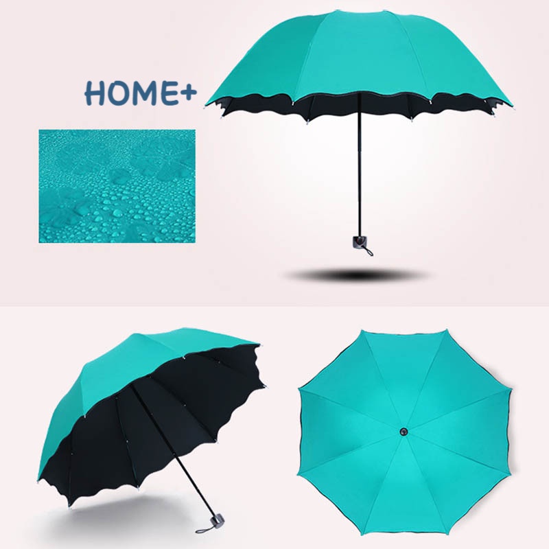 Ts tiktok Folding Umbrella Bloom Flower in Rain Water Windproof Sunshade for Outdoor Sports Anti-UV Parasol Tik Tok