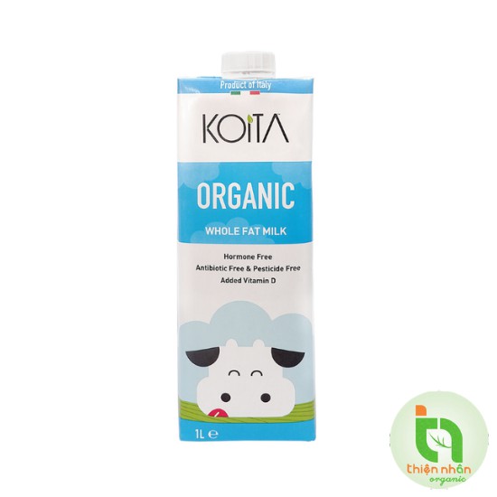Sữa tươi hữu cơ Nguyên Kem Koita 1L (nguyên thùng 12 hộp)