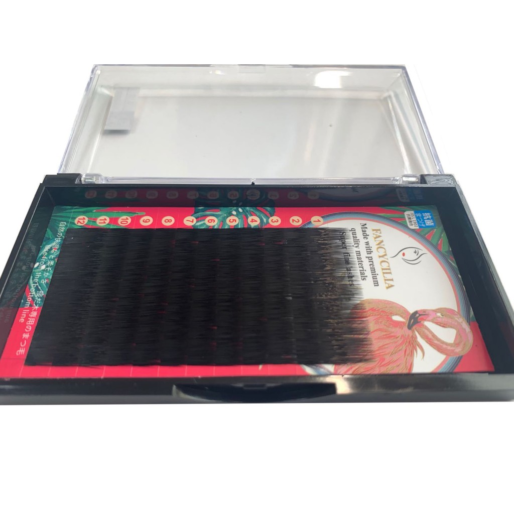 Lông mi giả thẳng dài 0.10mm siêu mềm màu đen