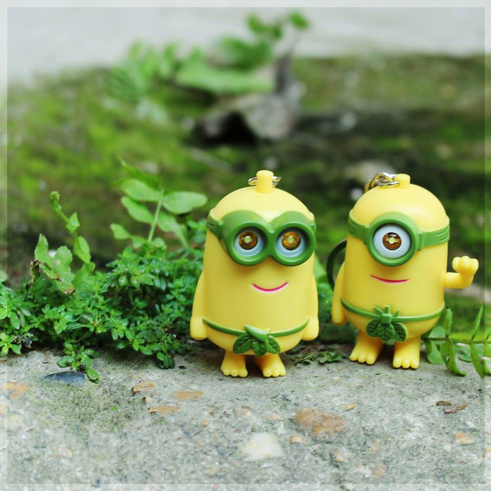 Móc chìa khóa đèn LED Minion thổ dân Mô phỏng Siêu anh hùng, Quà tặng độc đáo