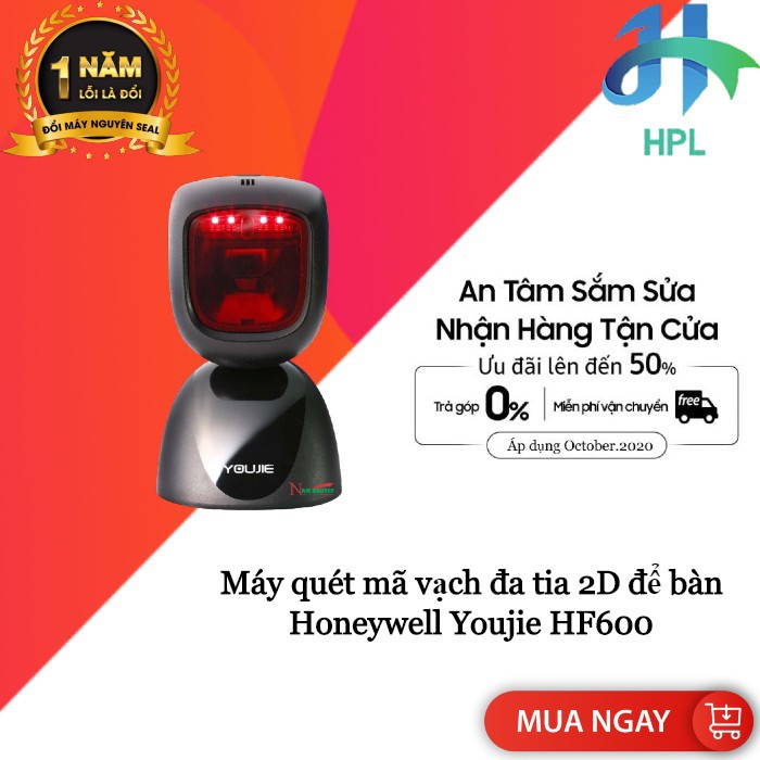 Máy quét mã vạch đa tia 2D để bàn Honeywell Youjie HF600