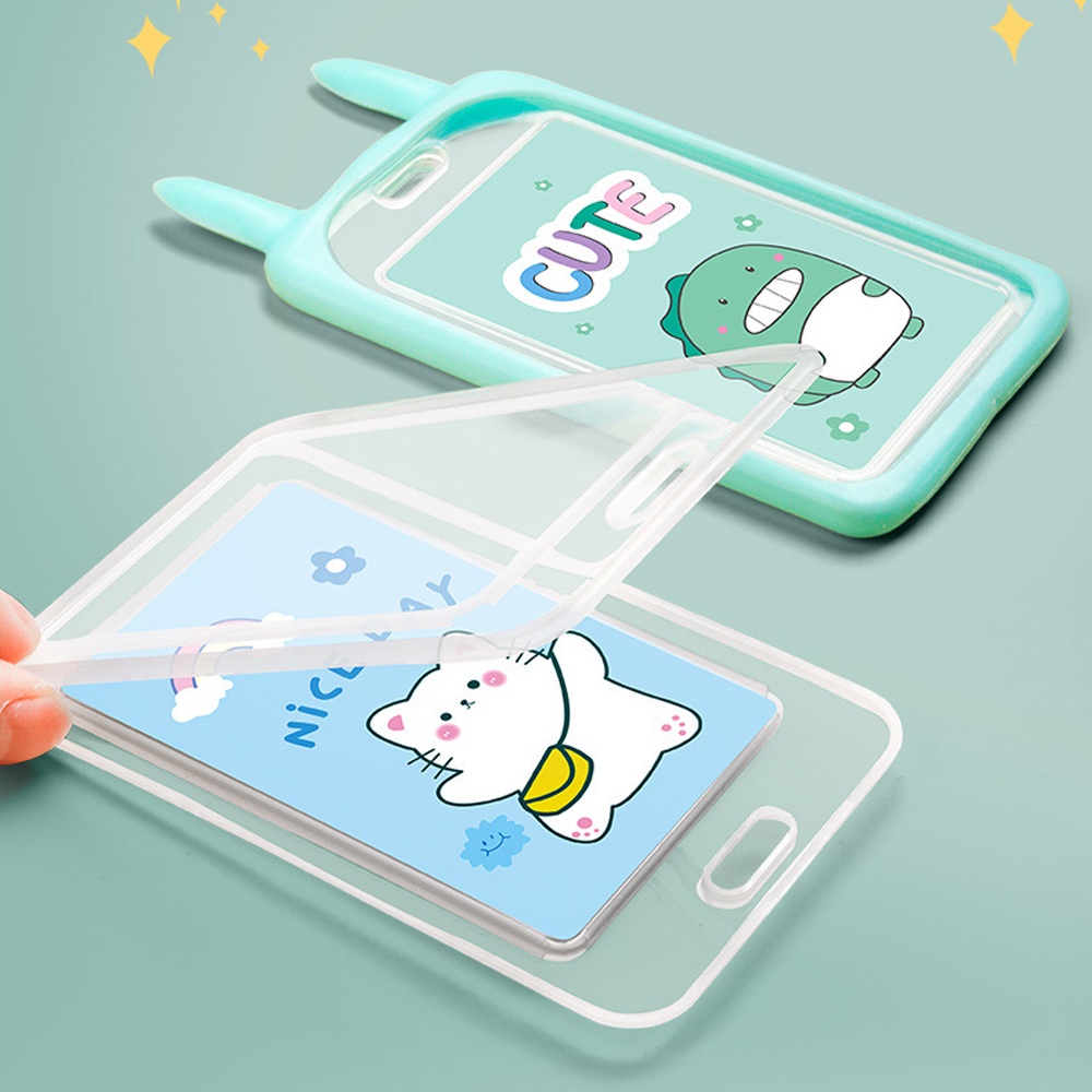 Bao đựng thẻ tên thẻ khóa bằng nhựa silicone thiết kế hoạt hình nhiều màu sắc tùy chọn chất lượng cao