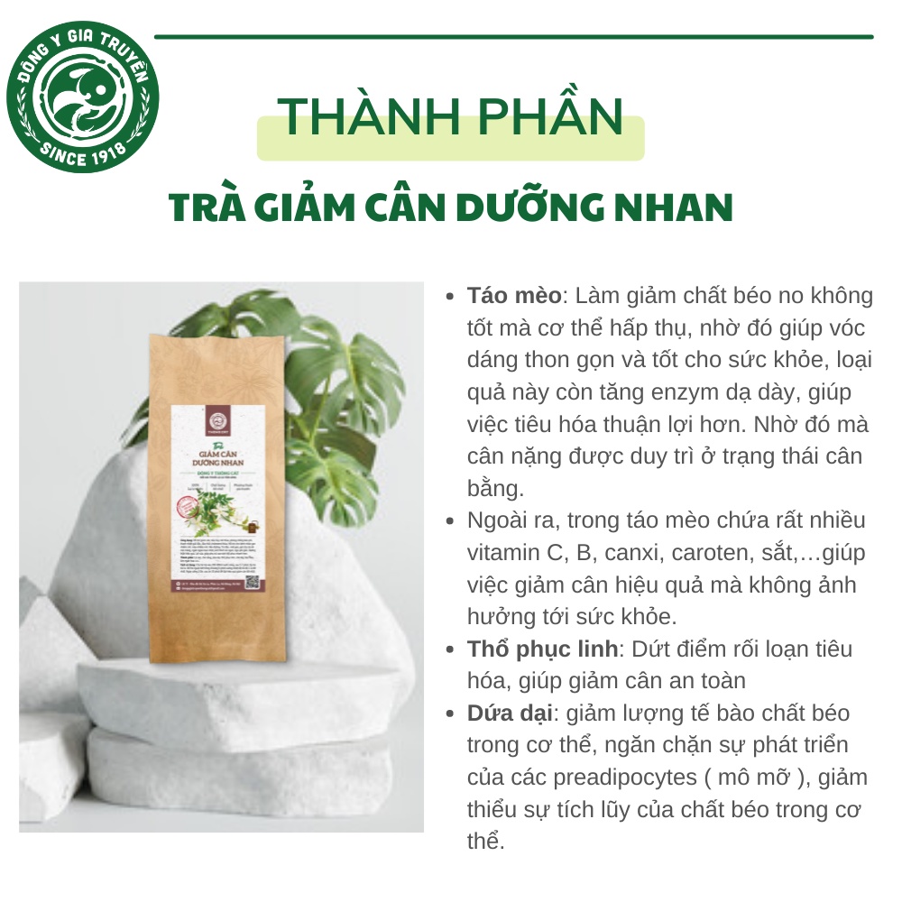 Trà GIẢM CÂN DƯỠNG NHAN - ĐÔNG Y GIA TRUYỀN THÔNG CÁT giảm cân cấp tốc cho người béo trong 1 tuần