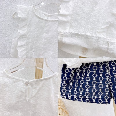 Set Áo Sát Nách Phối Ren + Quần Short In Hoa Cho Bé Gái