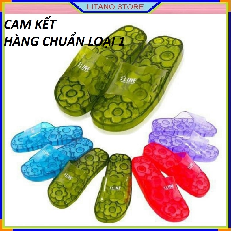 Dép Nhựa S'line Kiểu Hàn Quốc Siêu Bền Đi Trong Nhà Tắm