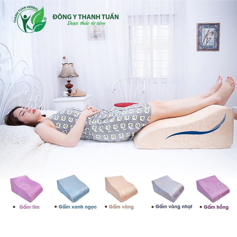 Gối điều trị giãn tĩnh mạch YOROKOBI cao 28cm – Giúp ngủ ngon, giảm phù nề chân, tê bì, vọp bẻ