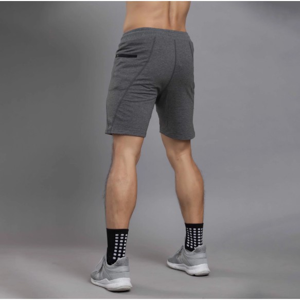 Quần short cao cấp Gymmax vải nỉ da cá màu trơn túi khóa C0702