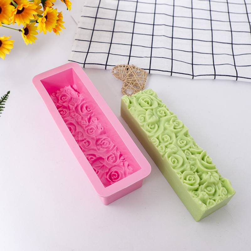Khuôn Silicone Làm Xà Phòng Handmade Hình Hoa Hồng