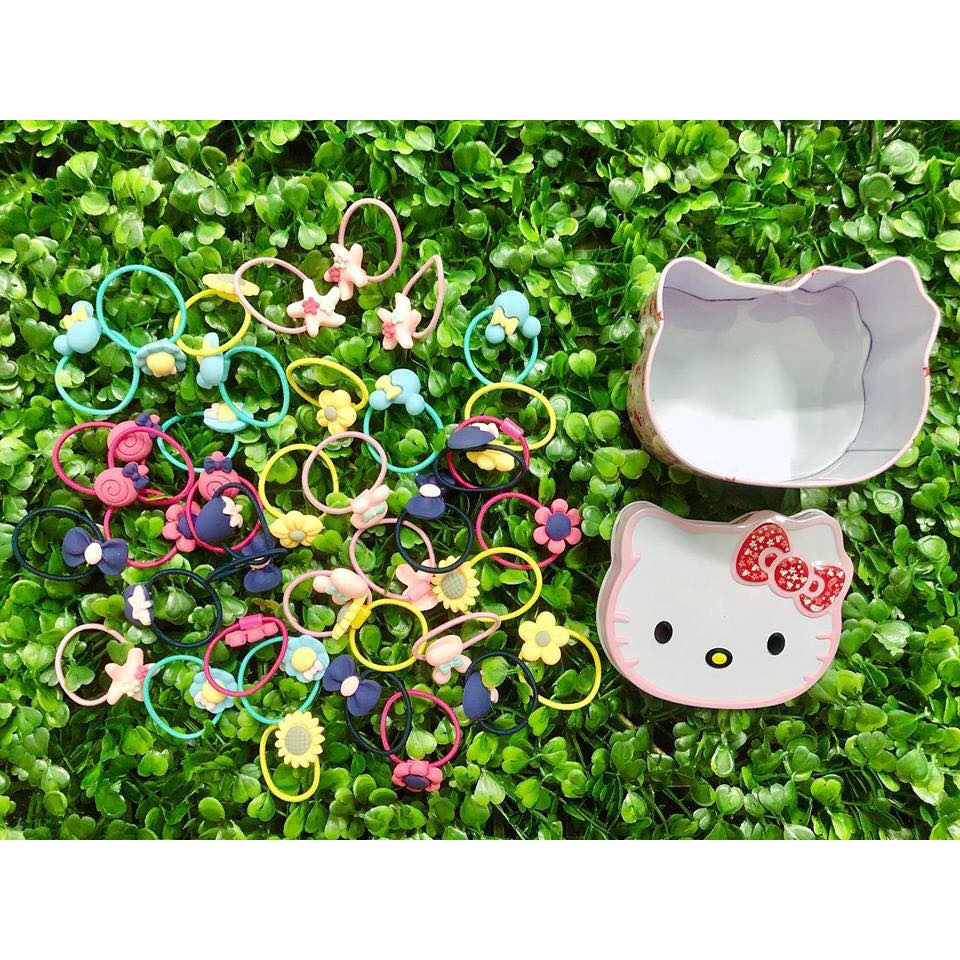 Hộp thun kitty 40 sợi bông hoa trái cây xinh đẹp
