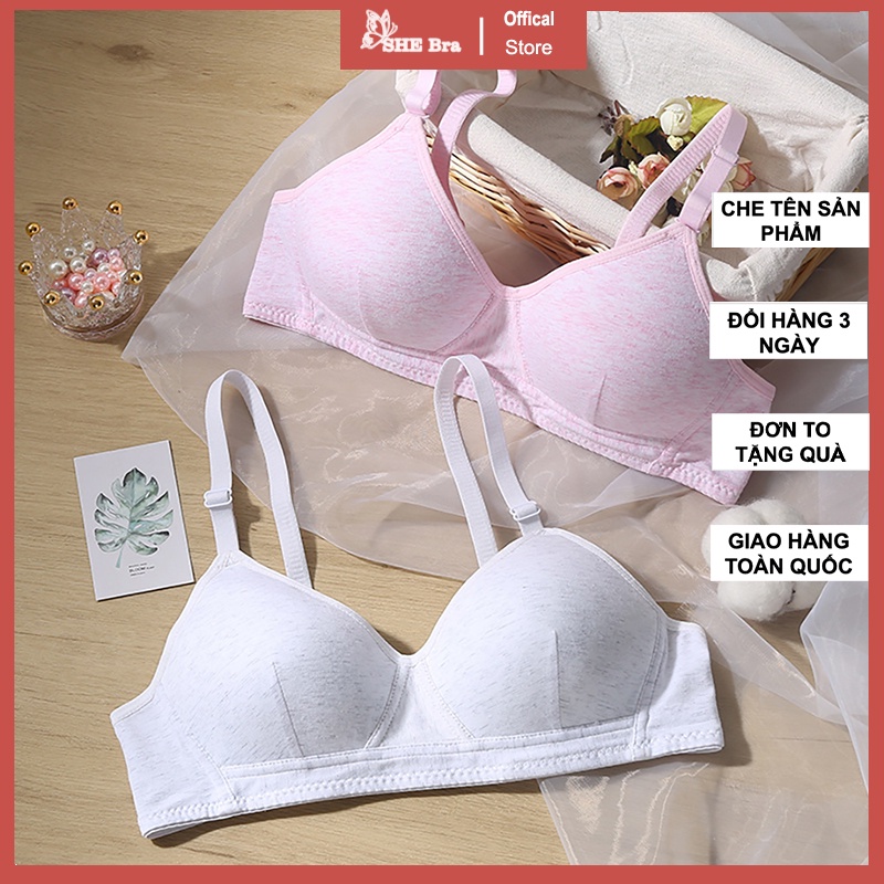 Áo Bra Bralette Áo Lót Ngực Nữ Học Sinh Không Gọng Cotton Co Giãn 4 Chiều Mềm Mại ALO05