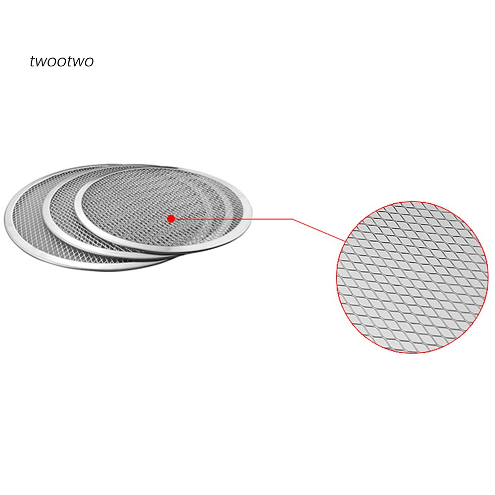 Khay Nướng Bánh Pizza Dạng Lưới Tròn Bằng Nhôm Chống Dính Tiện Dụng Cho Nhà Bếp