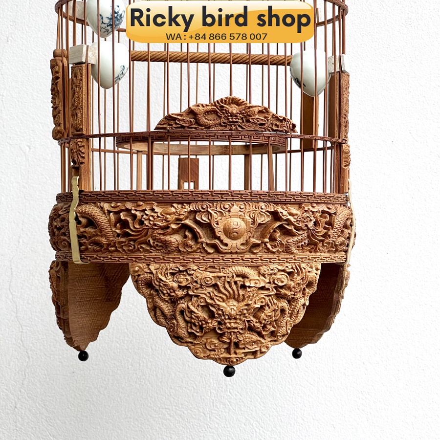 Lồng chim tre, Puteh bird cage -  3D dragon design