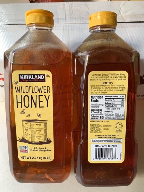 🇺🇸10/2023]Mật Ong Của Mỹ Kirkland Organic Honey Bears 2,27kg ( chuẩn Mỹ)