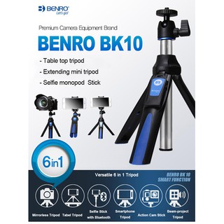 Gậy Selfie Tripod Benro BK10 + Remote Bluetooth Mini