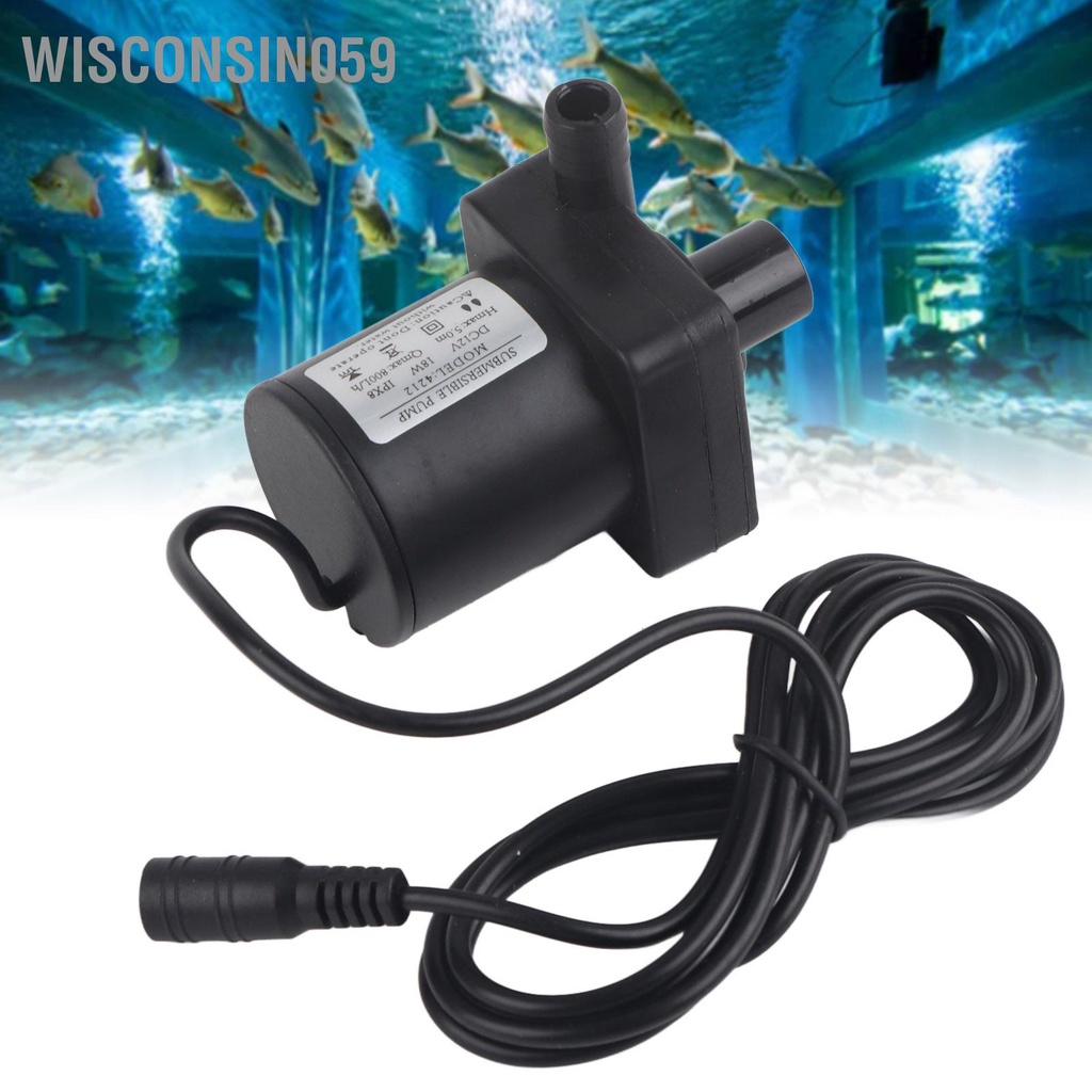 Máy bơm nước nóng chìm sử dụng điện 12V 800L / H 【Wisconsin059】