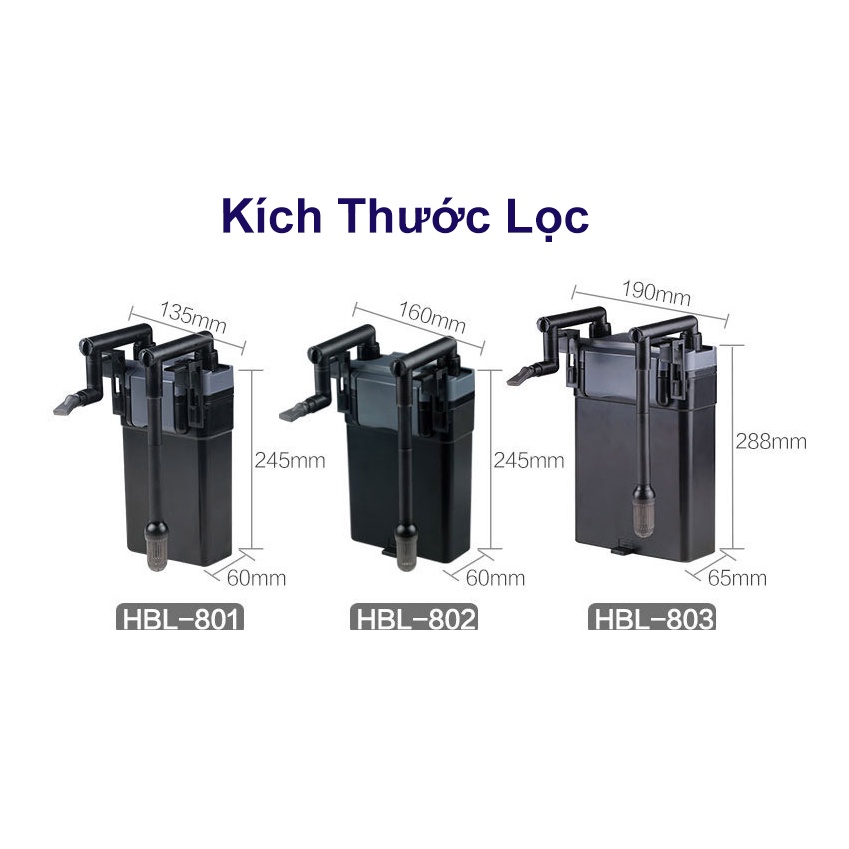 Lọc treo Sunsun HBL 803 cho bể cá cảnh (lọc chạy khỏe, êm ái, tiết kiệm điện)