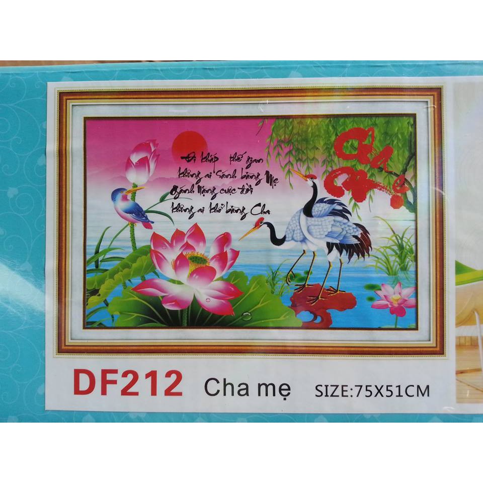 Tranh đính đá cha mẹ DF212