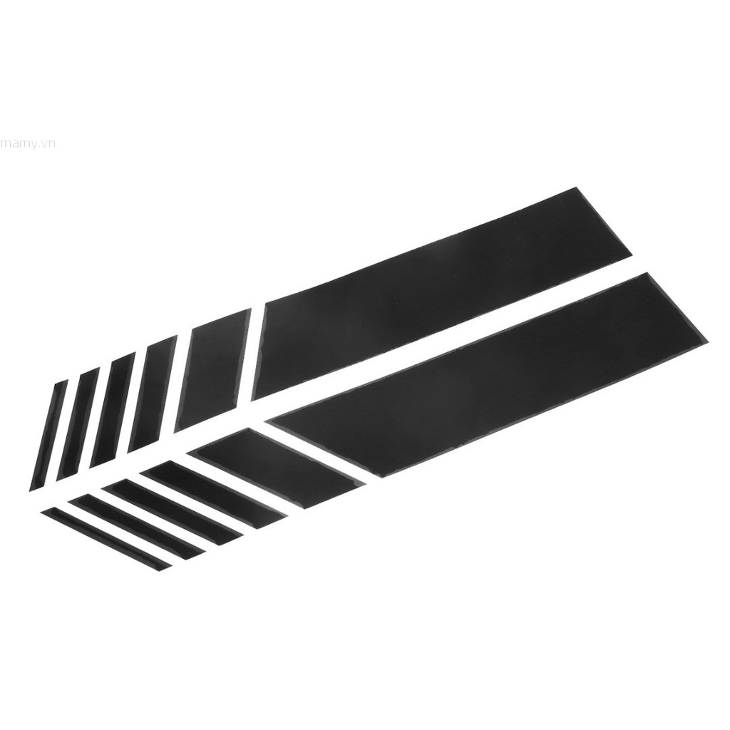 Bộ 2 Đề Can Vinyl Kẻ Sọc Dán Gương Chiếu Hậu / Thân Xe Hơi DIY