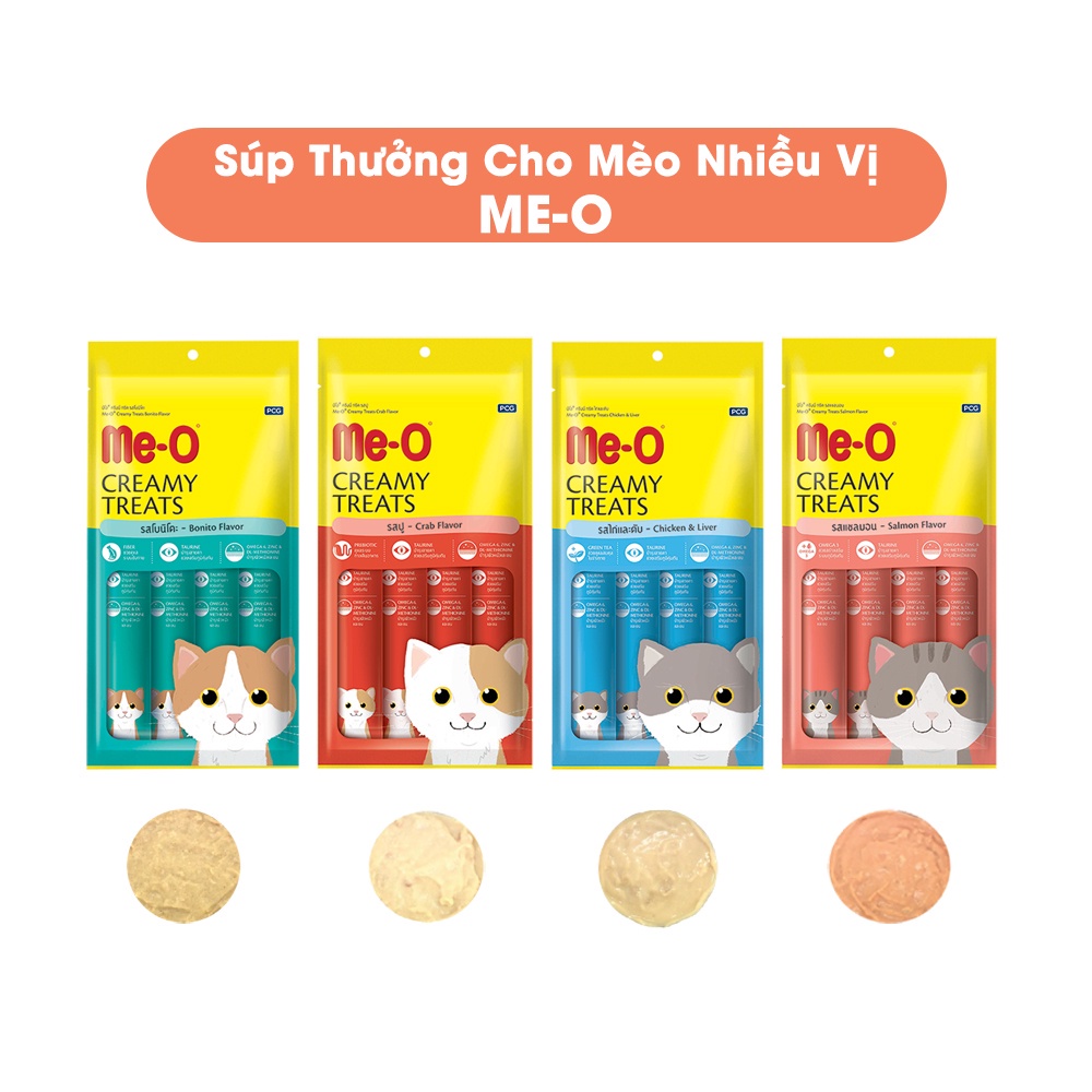 Súp thưởng cho mèo ME-O Creamy Treats - Gói 4 tuyp X 15g