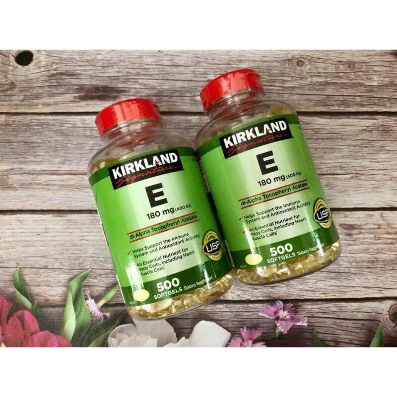 VITAMIN E 180MG (400 IU) KIRKLAND 500 VIÊN CỦA MỸ