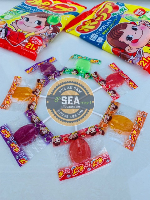 KẸO MÚT TRÁI CÂY CHỐNG SÂU RĂNG POP CANDY/RIBON NHẬT cho bé