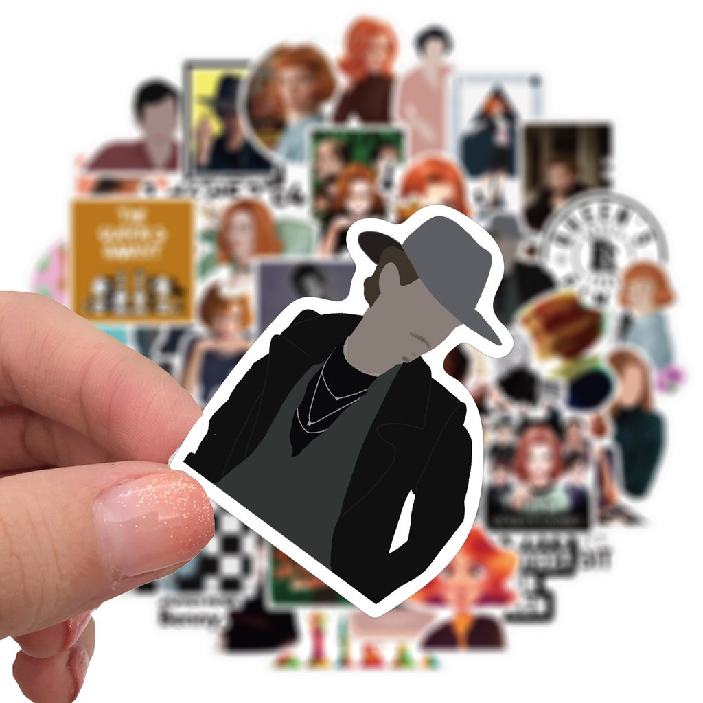 Set 50/ 25/ 10 sticker dán trang trí mũ bảo hiểm chống thấm nước