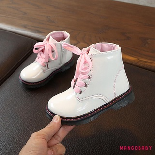 Giày bốt MG-Toddler Girls Boys Martin, Giày bốt mắt cá chân chống trượt có dây kéo bên cạnh thời trang