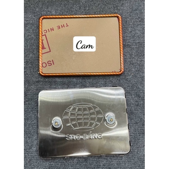 BỘ BẢNG SỐ XE MÁY INOX VIỀN XI MÀU GẮN NHIỀU LOẠI XE