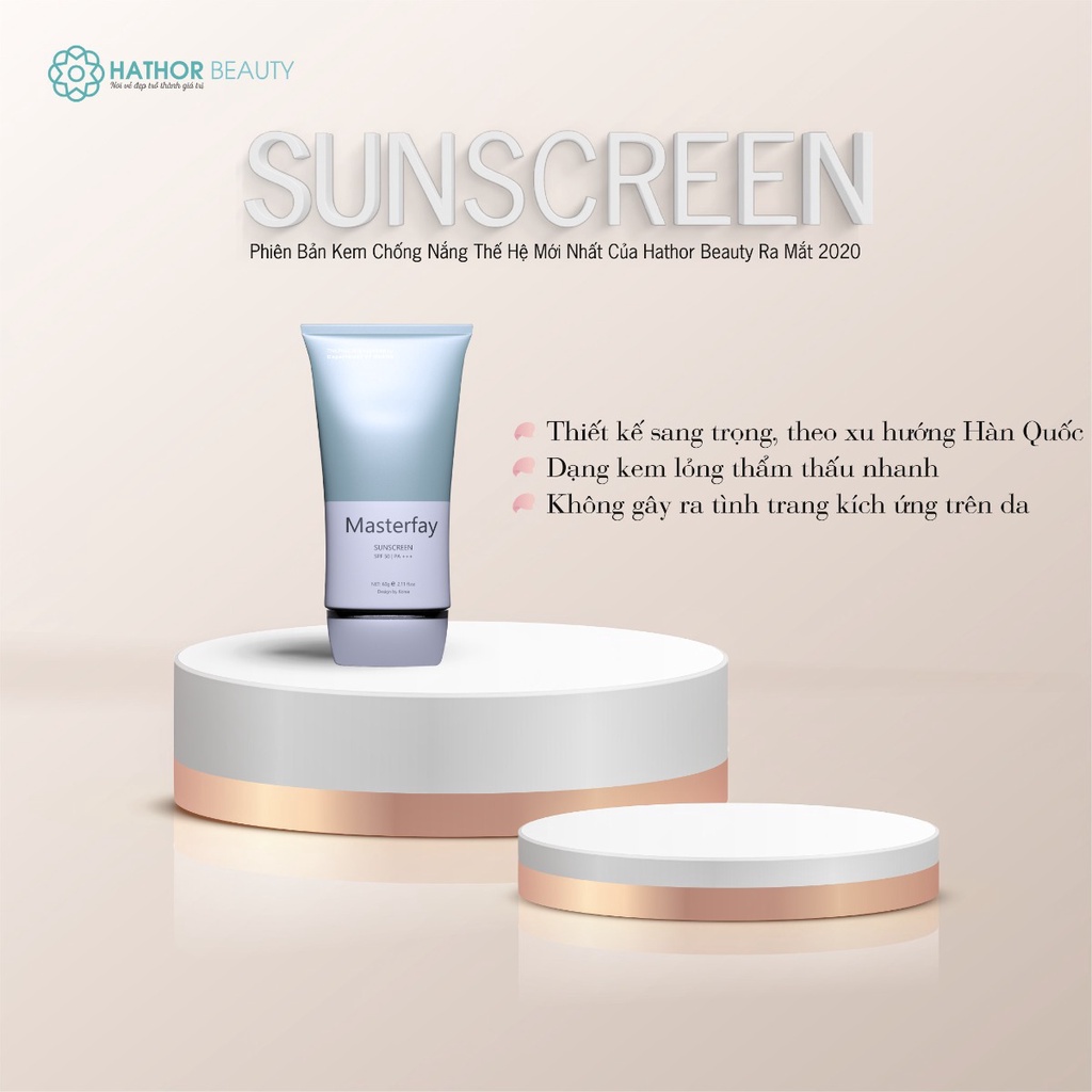 Kem chống nắng vật lý[Tặng kem mặt nạ dưỡng da & kem chống nắng mini] Sunscreen Masterfay 60g | BigBuy360 - bigbuy360.vn